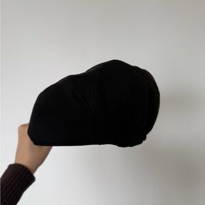 Black Beret Paperboy Suede Hat
